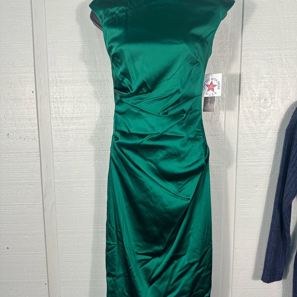 Betsy & Adam Women’s Green Cap Sleeve Dress Size 2 NWT - Picture 2 of 12